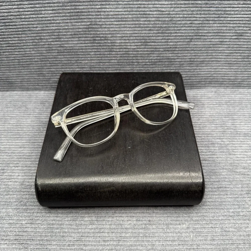 Warby Parker Durand Eyeglasses Frames Crystal Clear 48-18-142 Men Women Unisex
